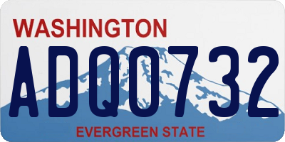 WA license plate ADQ0732