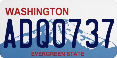 WA license plate ADQ0737