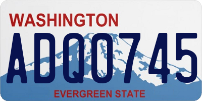 WA license plate ADQ0745