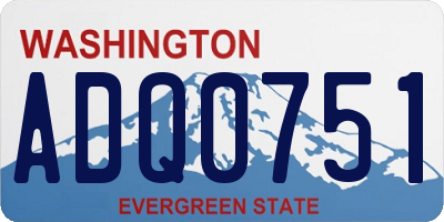 WA license plate ADQ0751