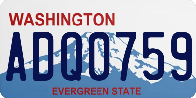 WA license plate ADQ0759