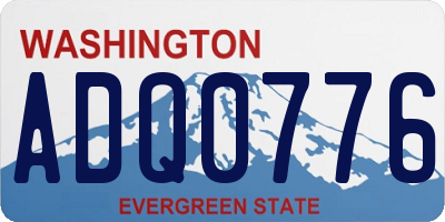 WA license plate ADQ0776