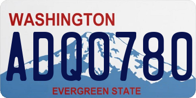 WA license plate ADQ0780