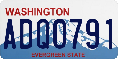 WA license plate ADQ0791