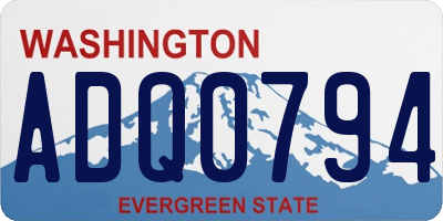 WA license plate ADQ0794