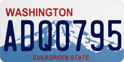 WA license plate ADQ0795