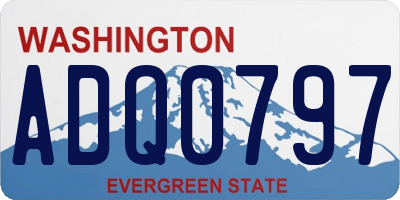 WA license plate ADQ0797