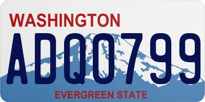 WA license plate ADQ0799