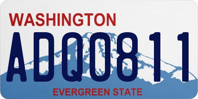 WA license plate ADQ0811