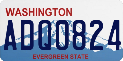 WA license plate ADQ0824