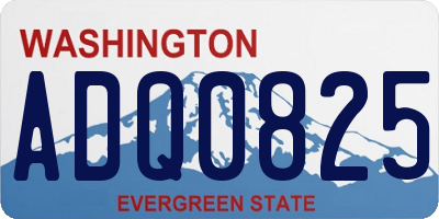 WA license plate ADQ0825