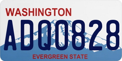 WA license plate ADQ0828
