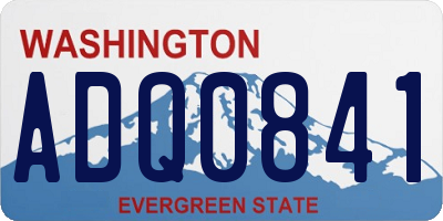 WA license plate ADQ0841