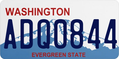 WA license plate ADQ0844