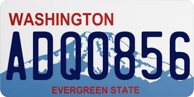 WA license plate ADQ0856
