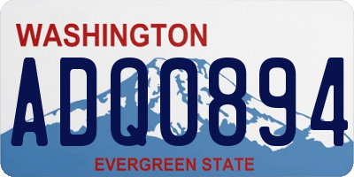 WA license plate ADQ0894