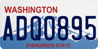 WA license plate ADQ0895