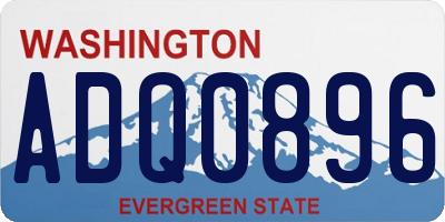 WA license plate ADQ0896