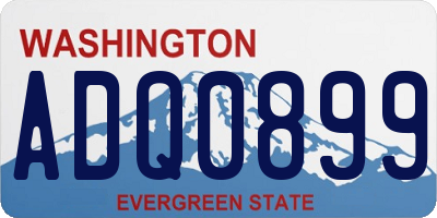 WA license plate ADQ0899