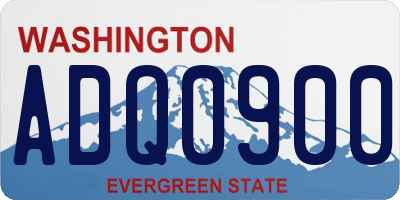 WA license plate ADQ0900