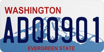 WA license plate ADQ0901