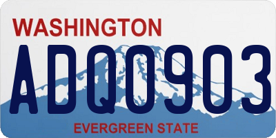 WA license plate ADQ0903