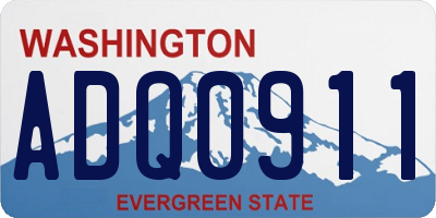 WA license plate ADQ0911