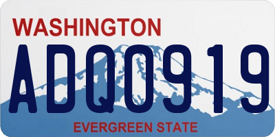 WA license plate ADQ0919