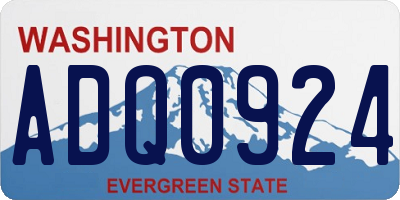 WA license plate ADQ0924