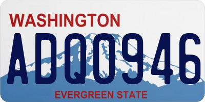 WA license plate ADQ0946