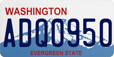 WA license plate ADQ0950