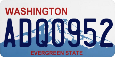 WA license plate ADQ0952