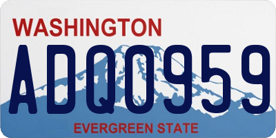 WA license plate ADQ0959