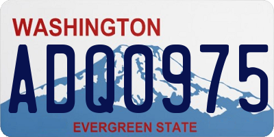 WA license plate ADQ0975