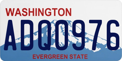 WA license plate ADQ0976