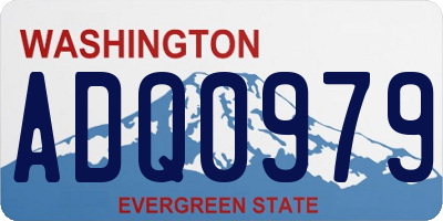 WA license plate ADQ0979