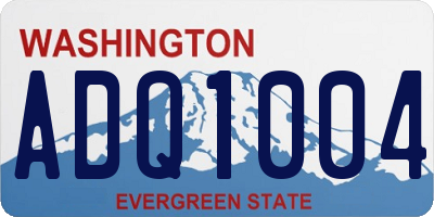 WA license plate ADQ1004