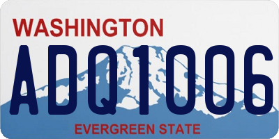 WA license plate ADQ1006