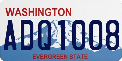 WA license plate ADQ1008