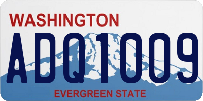 WA license plate ADQ1009