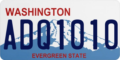 WA license plate ADQ1010