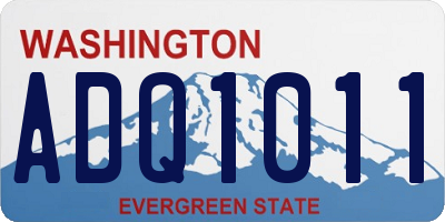 WA license plate ADQ1011