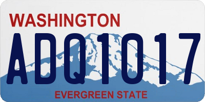 WA license plate ADQ1017