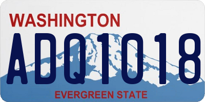WA license plate ADQ1018