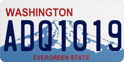 WA license plate ADQ1019