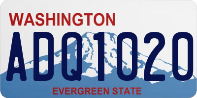 WA license plate ADQ1020