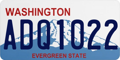 WA license plate ADQ1022