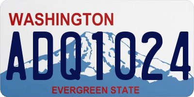 WA license plate ADQ1024