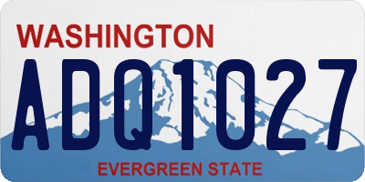 WA license plate ADQ1027