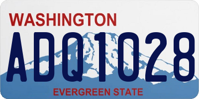 WA license plate ADQ1028